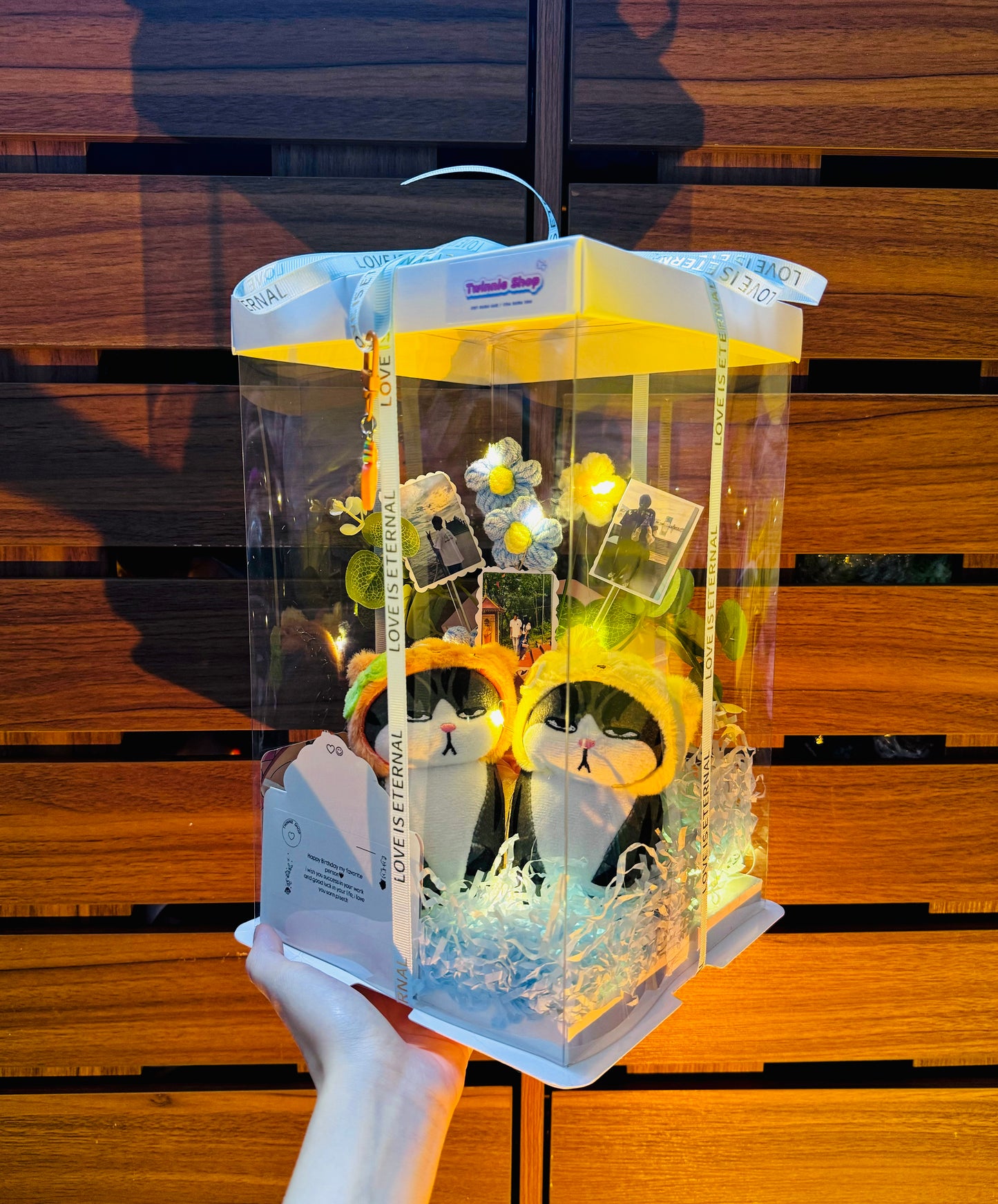 KCB |couple cat keychain photo set