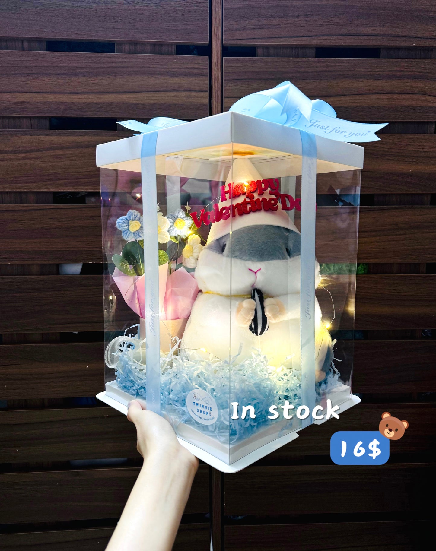 VLT | Blue hamster flower gift set