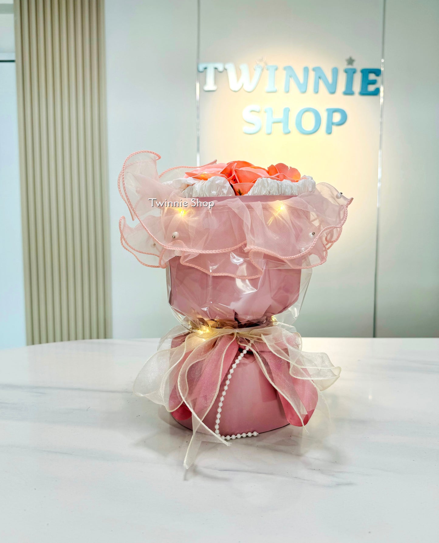 FW | Pink rose flower bunch