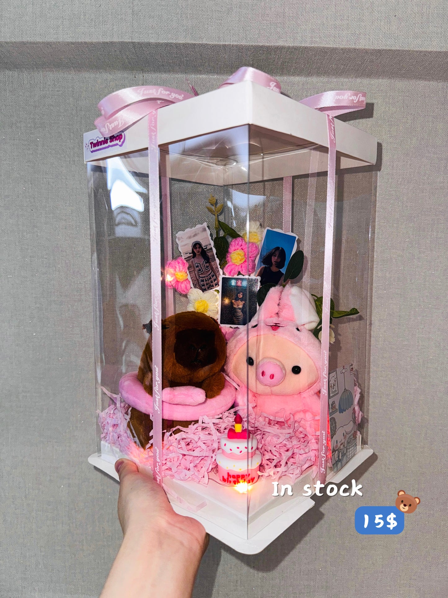 KCB | Keychain couple cake flower set