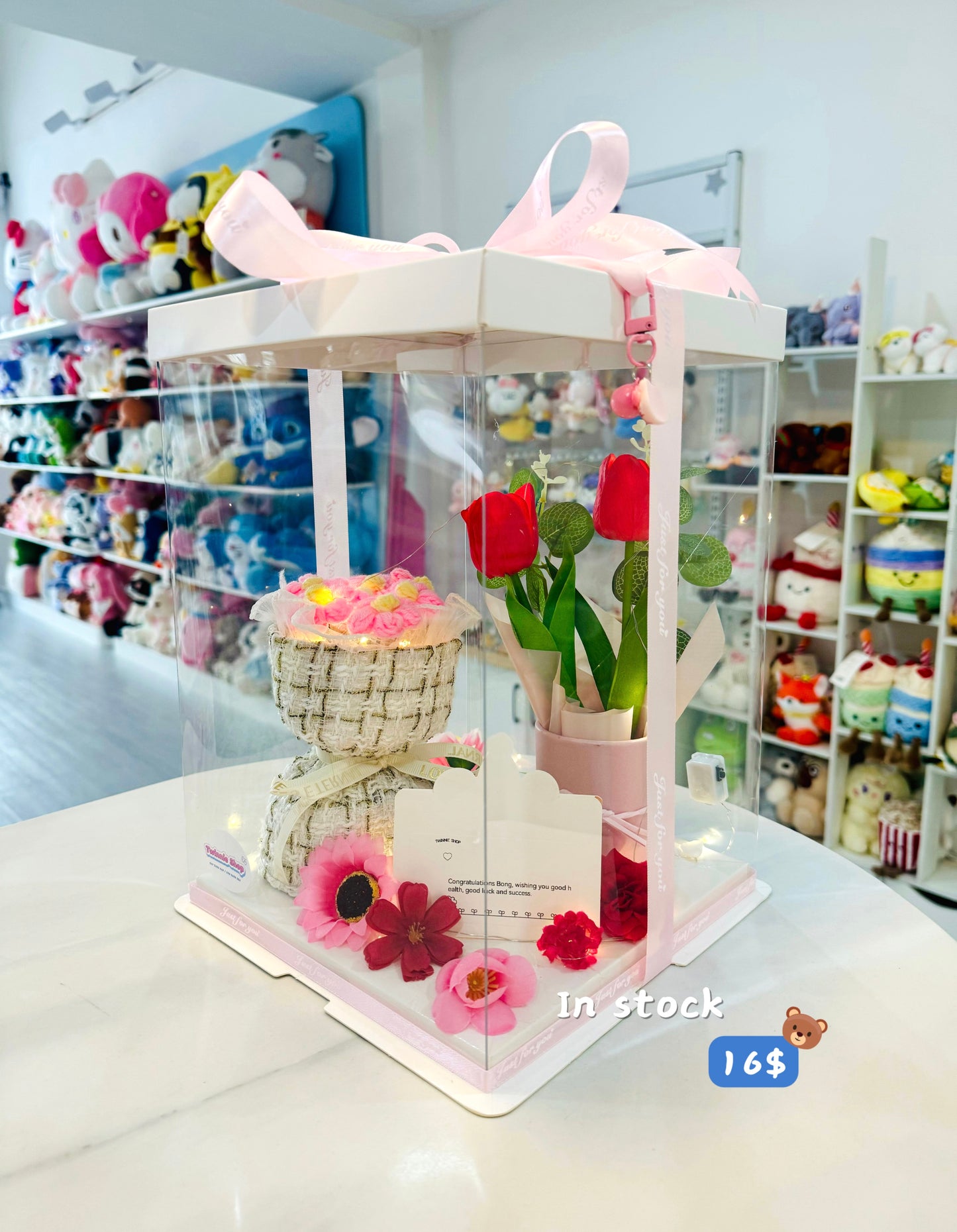 FWB | Pink red flower gift set
