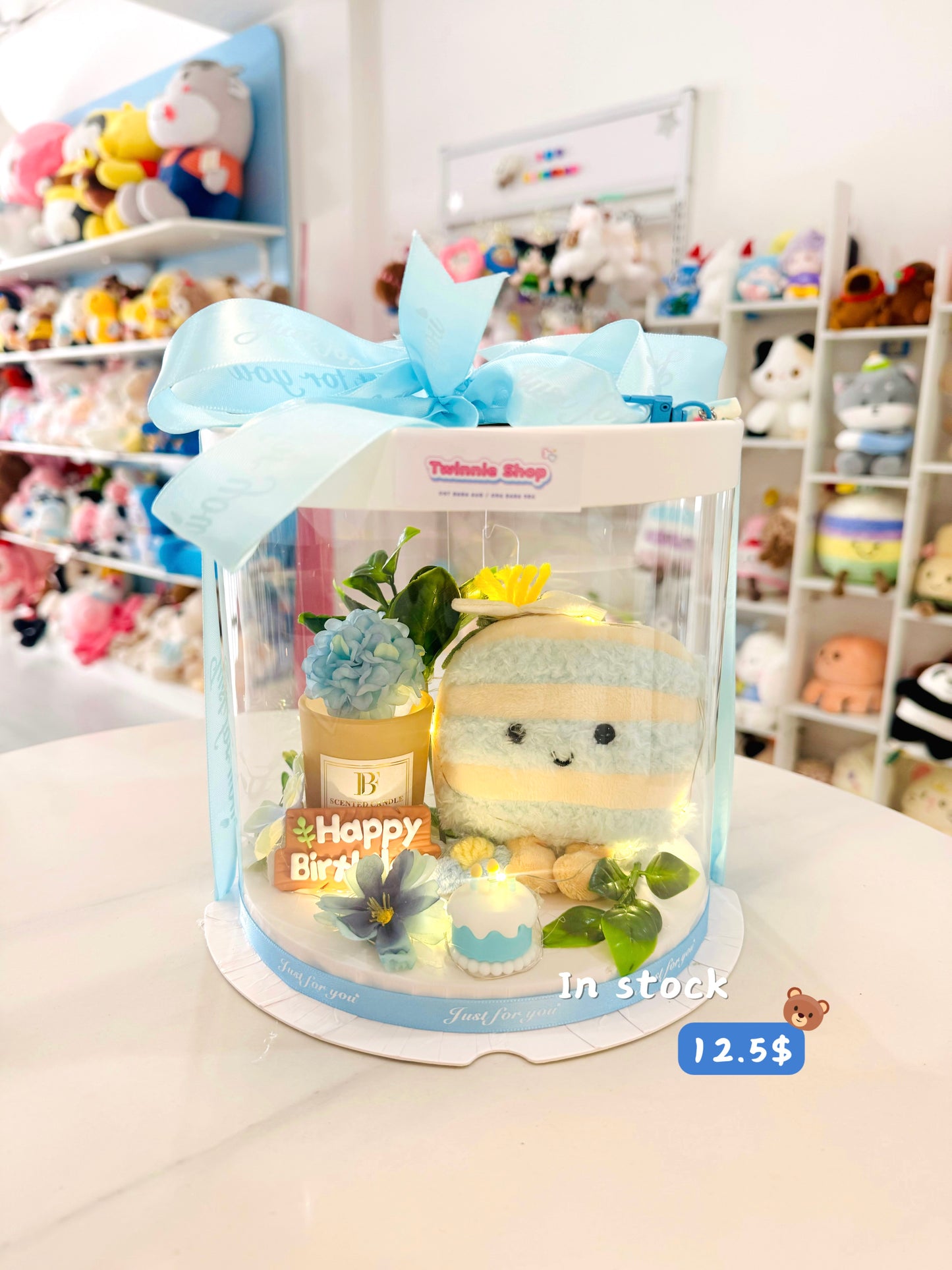 CD | Blue cake birthday candle set