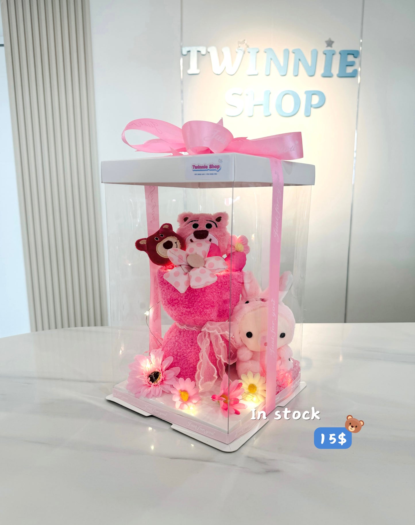 KCB | Pink pig flower set