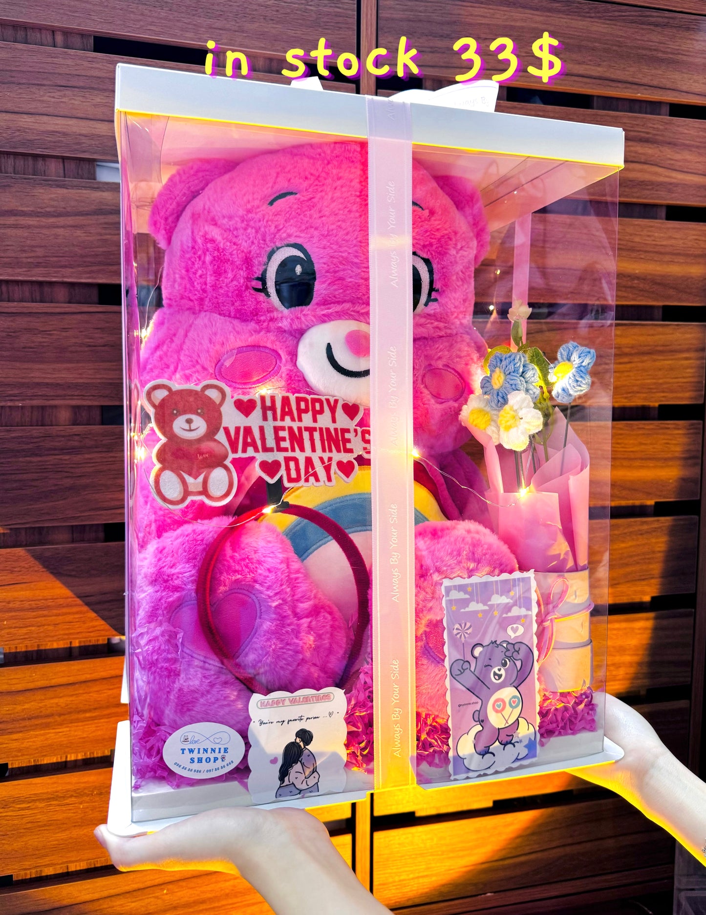VLT | Pink care bear valentine set
