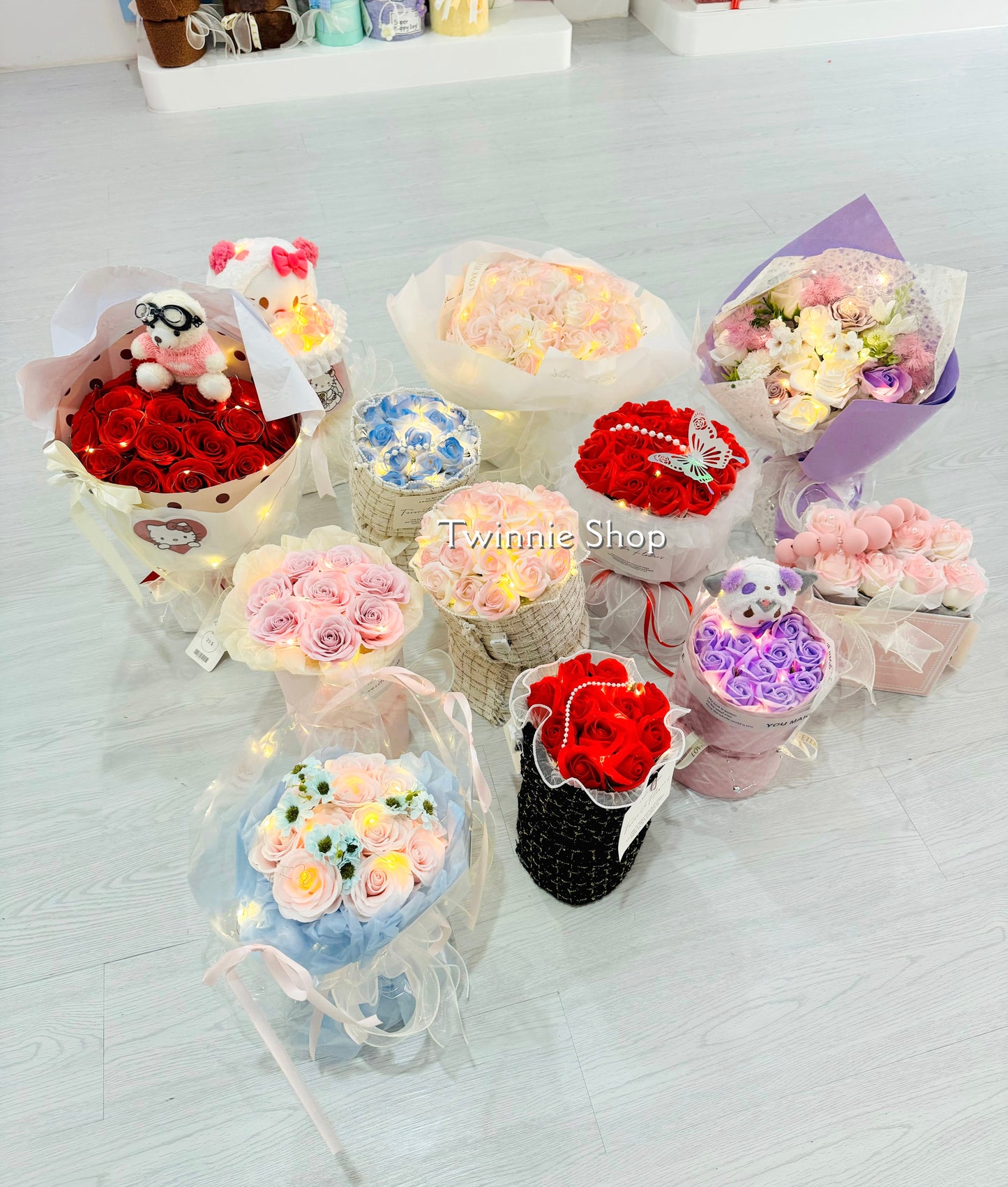 FW | Artificial rose flower bunch