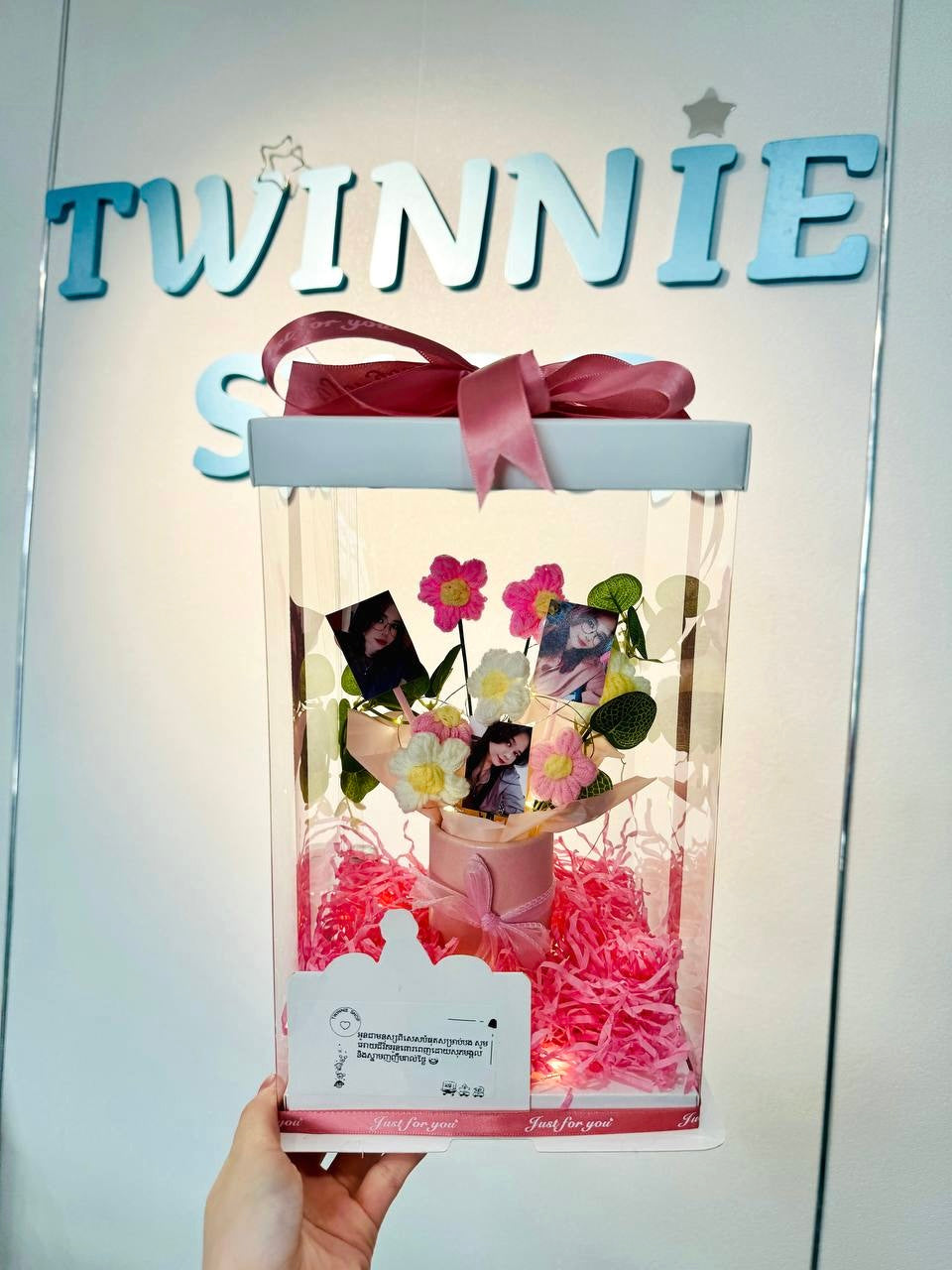 FWB | Pink photo flower gift set