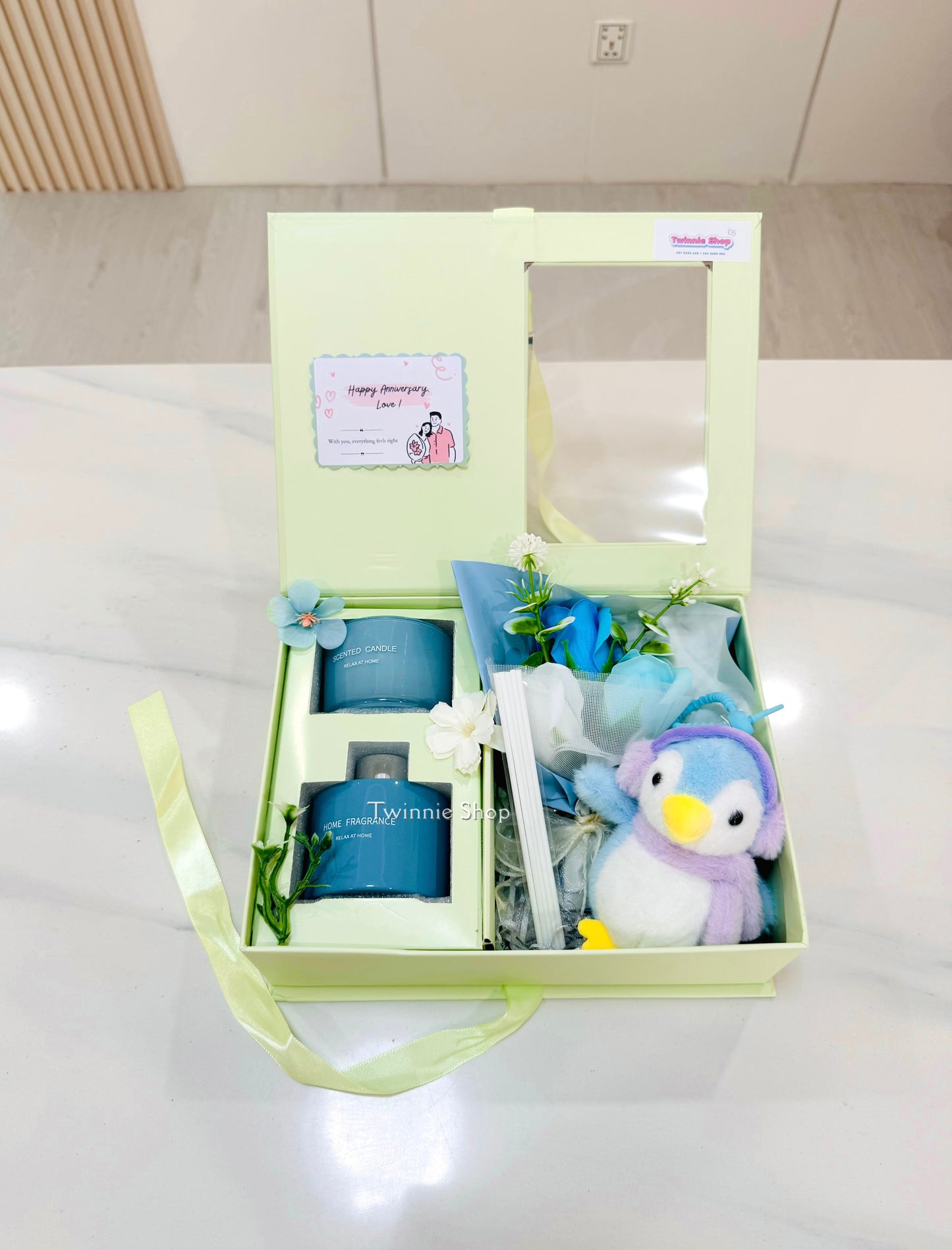 CD | Blue candle diffuser teddy set