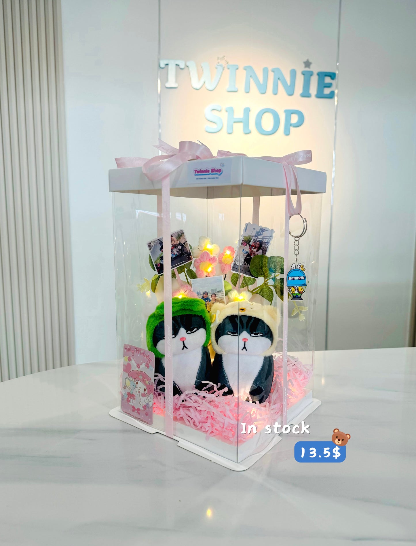 KCB | Couple keychain photo flower set