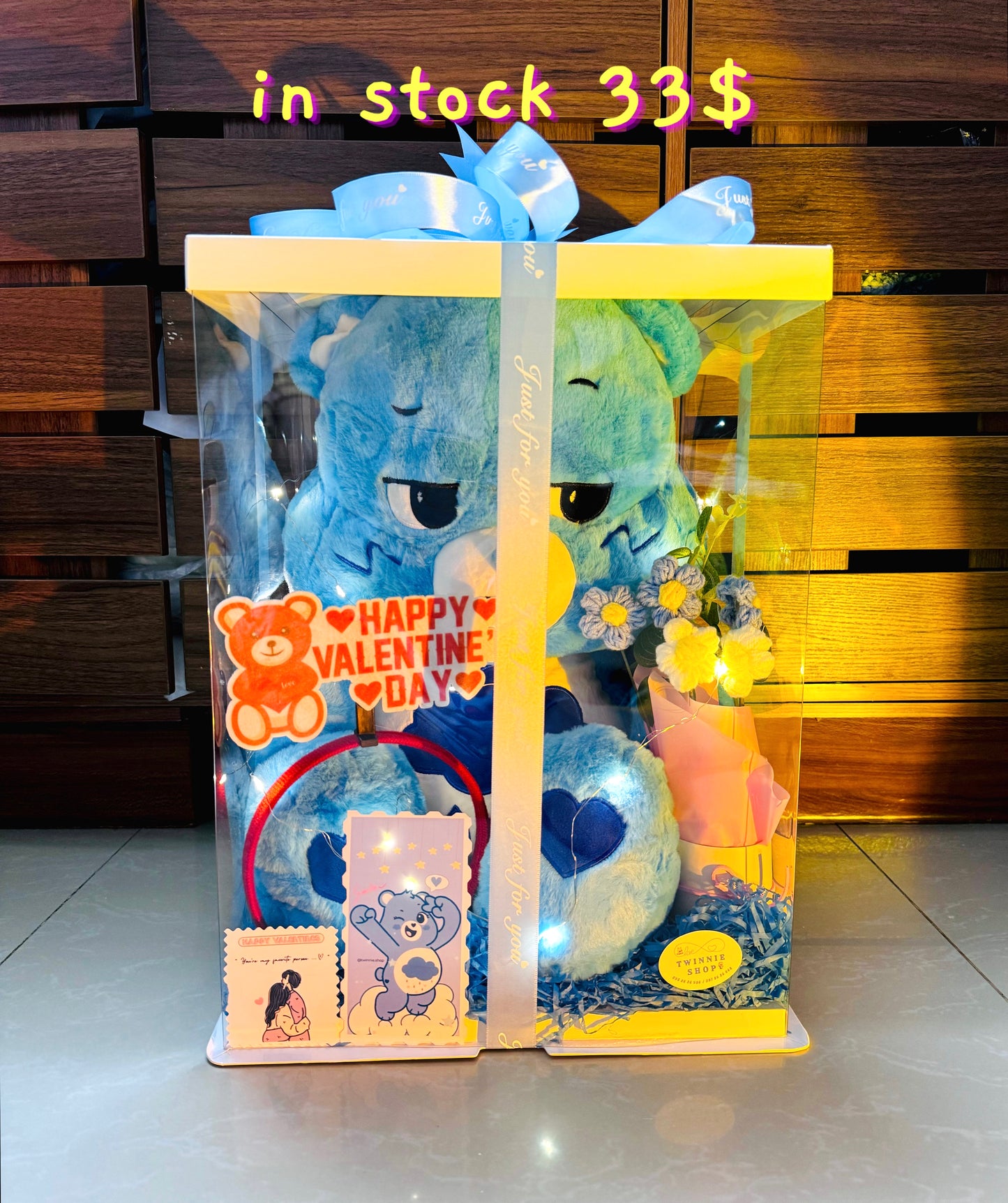 VLT | Blue care bear valentine set