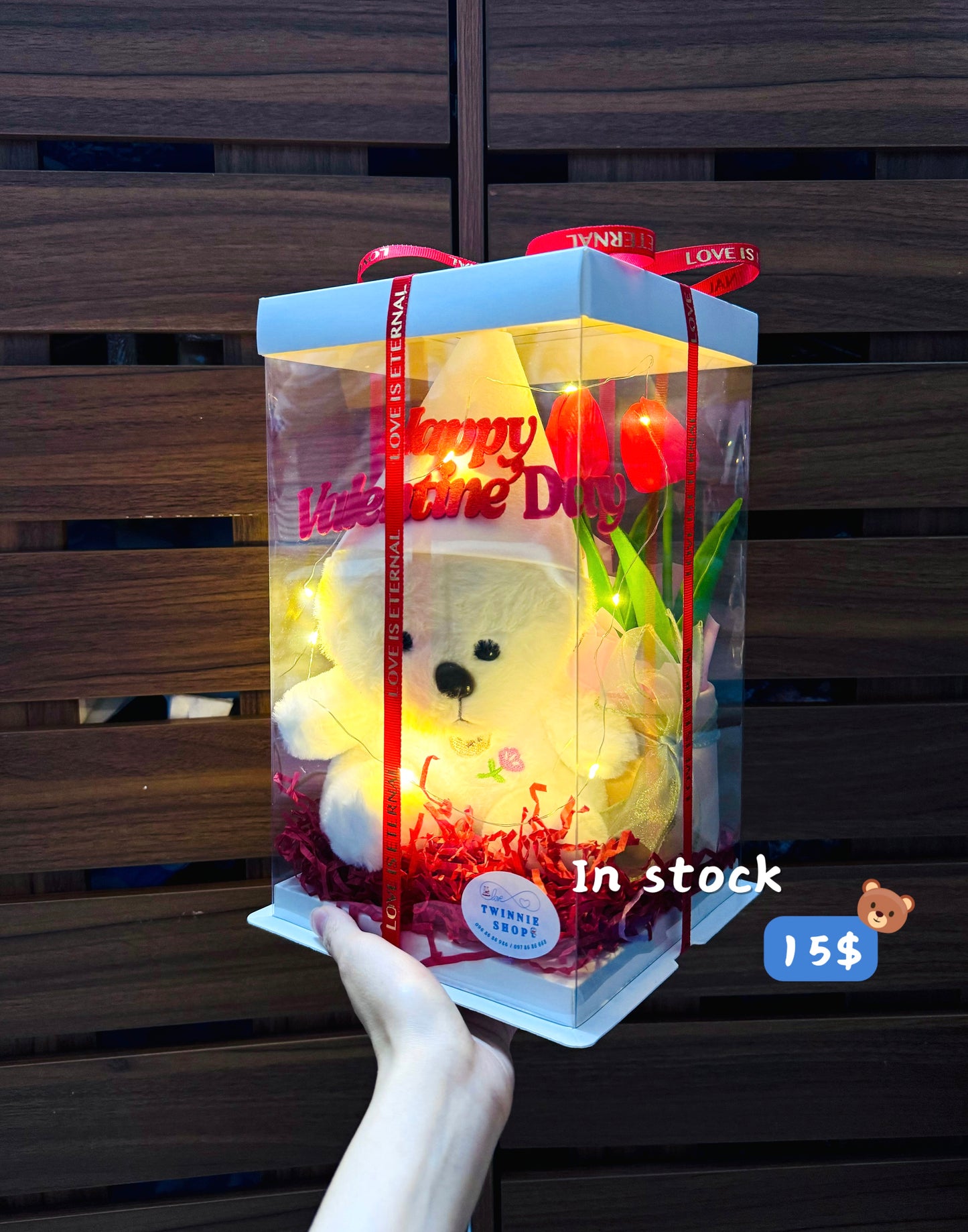 VLT | White bear valentine set
