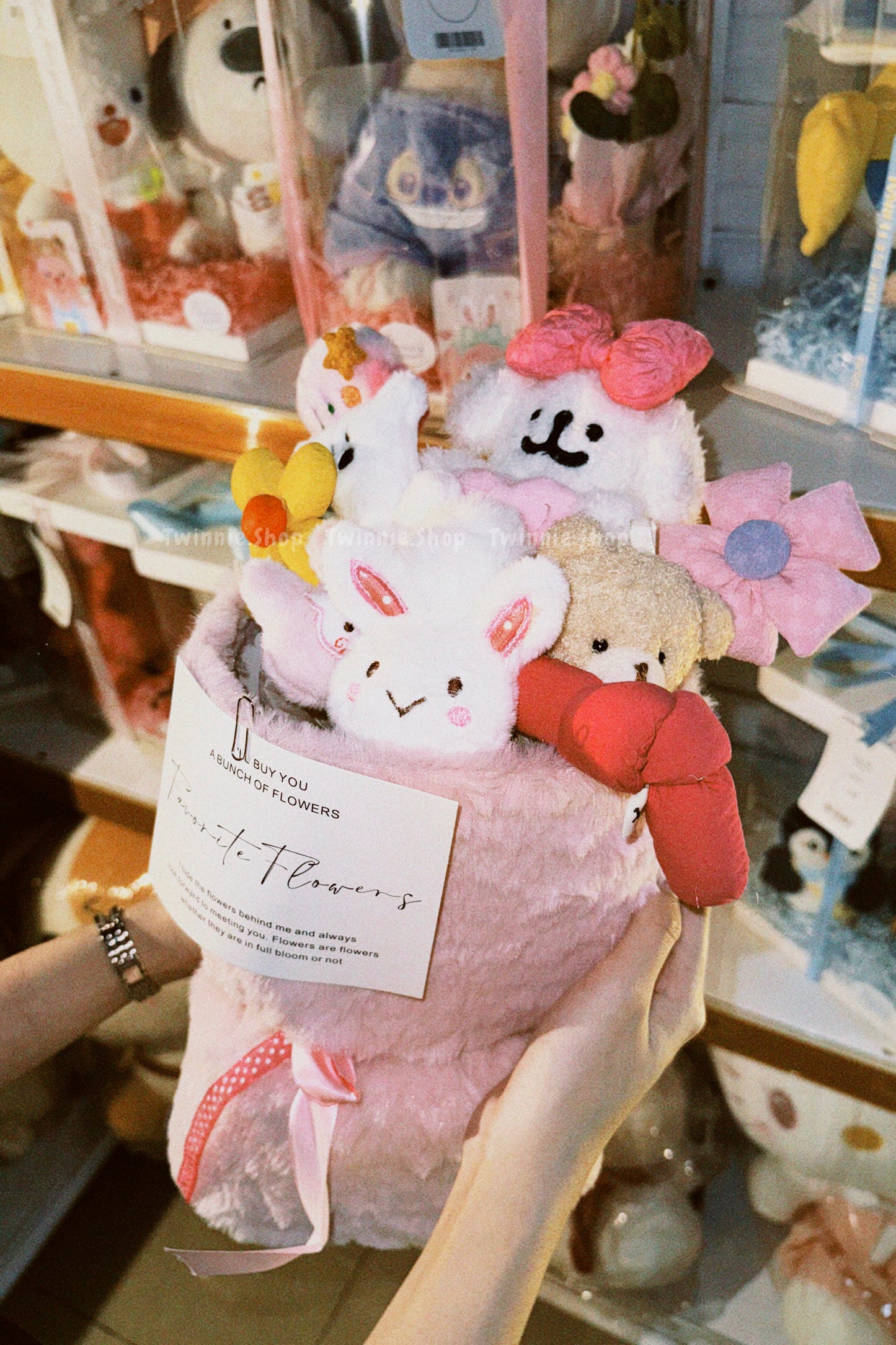 FW | Pink teddy flower bunch