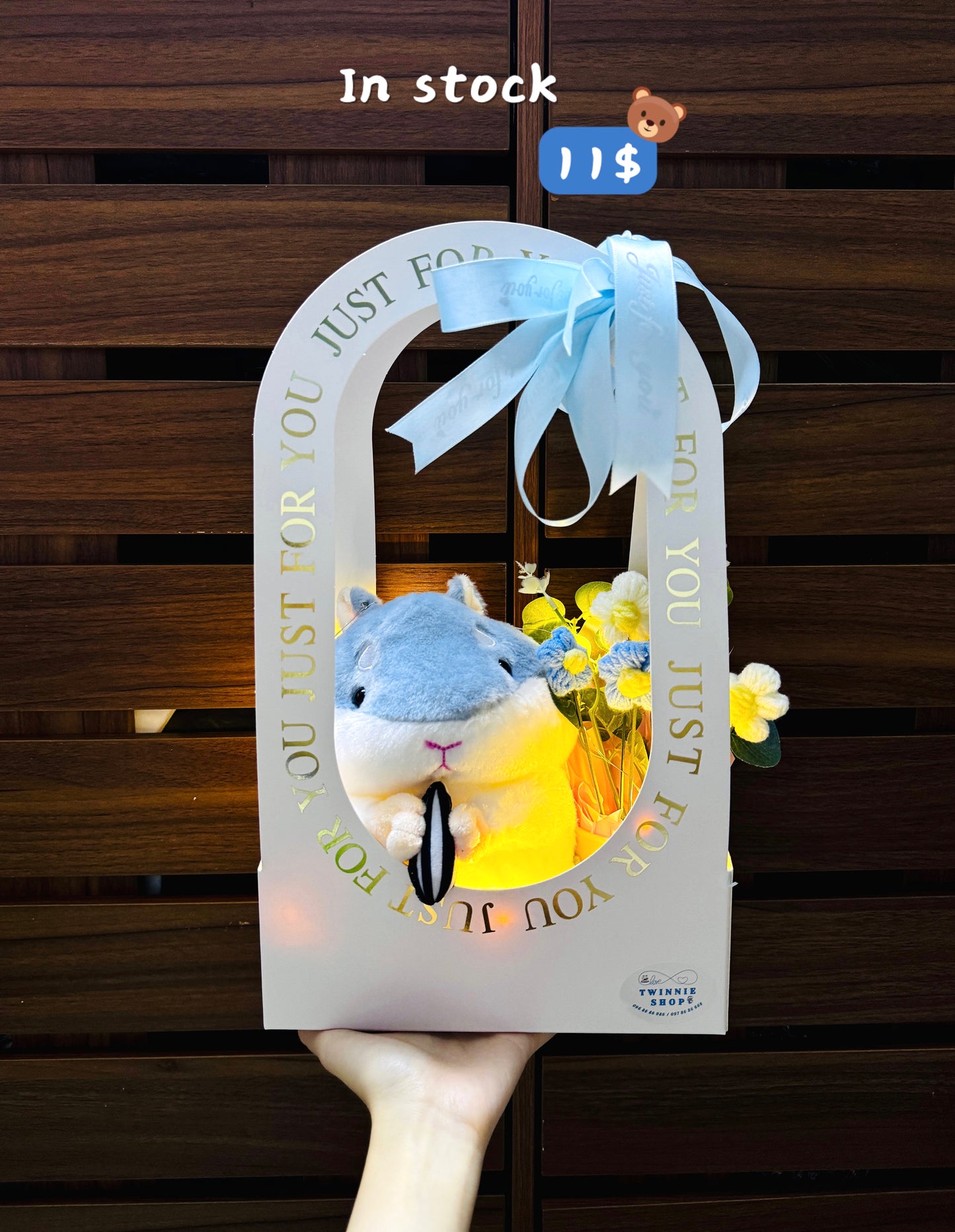 SRBFW | Hamster flower gift bag