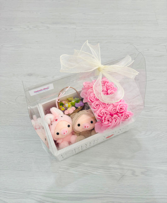 RB | Piggy couple rose box