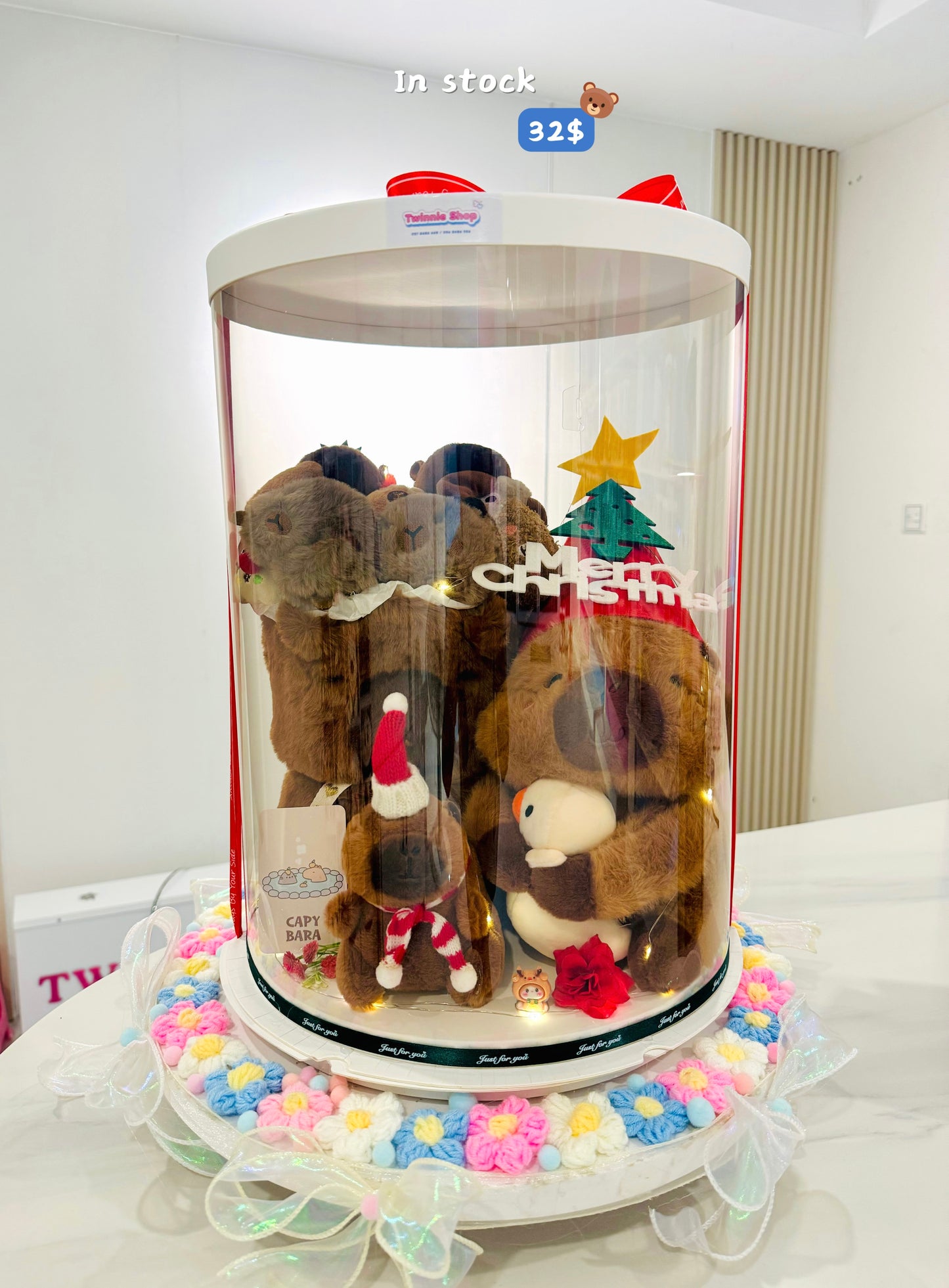 Xmas | Capybara flower Christmas set