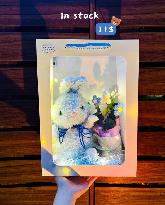 SRBFW | Blue rabbit flower gift bag