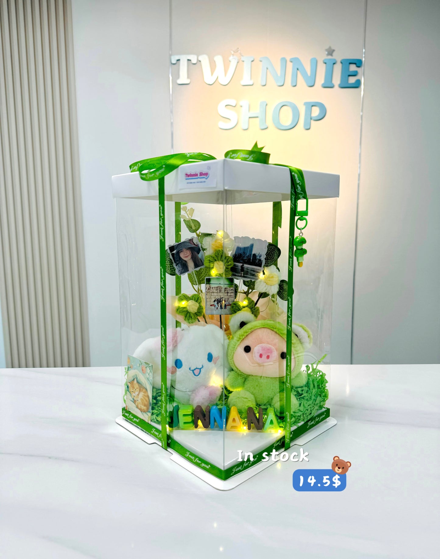 KCB | Couple keychain photo flower set