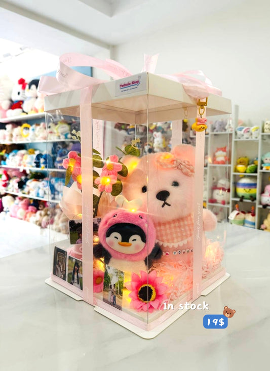 SRBM | Pink bear mix penguin set