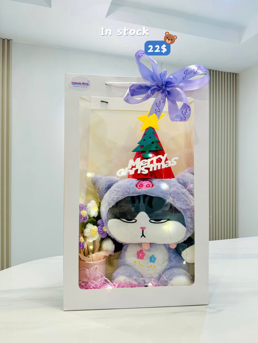Xmas | Purple cat Christmas set