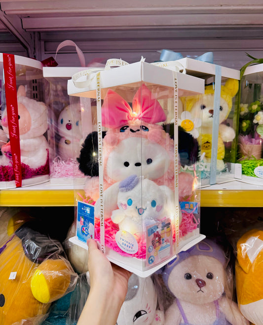 SRBK | Pink dog mix keychain set