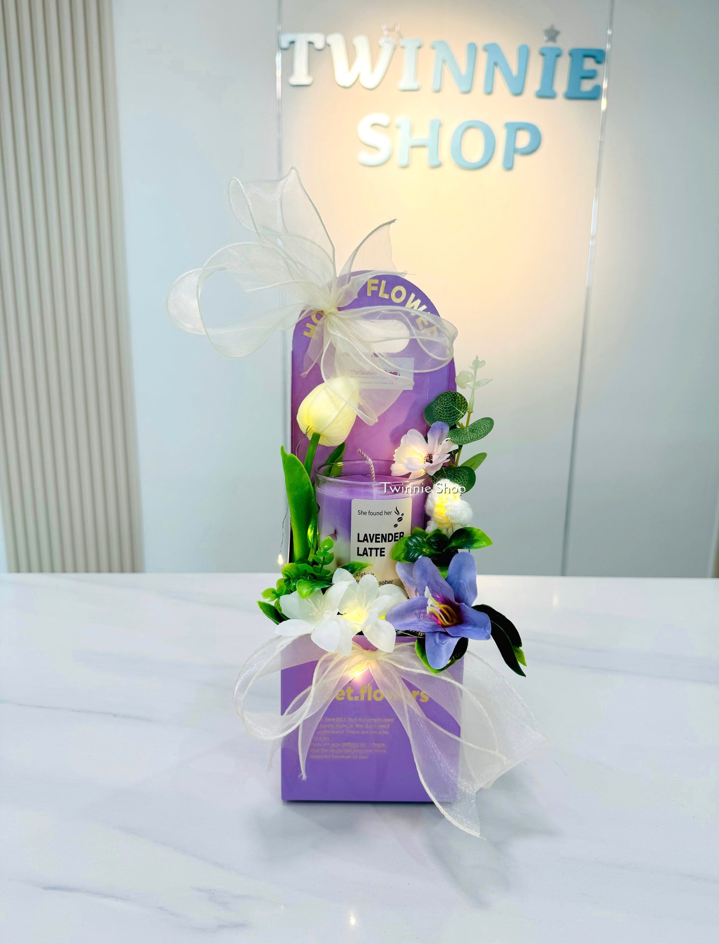 CD | Latte candle flower set