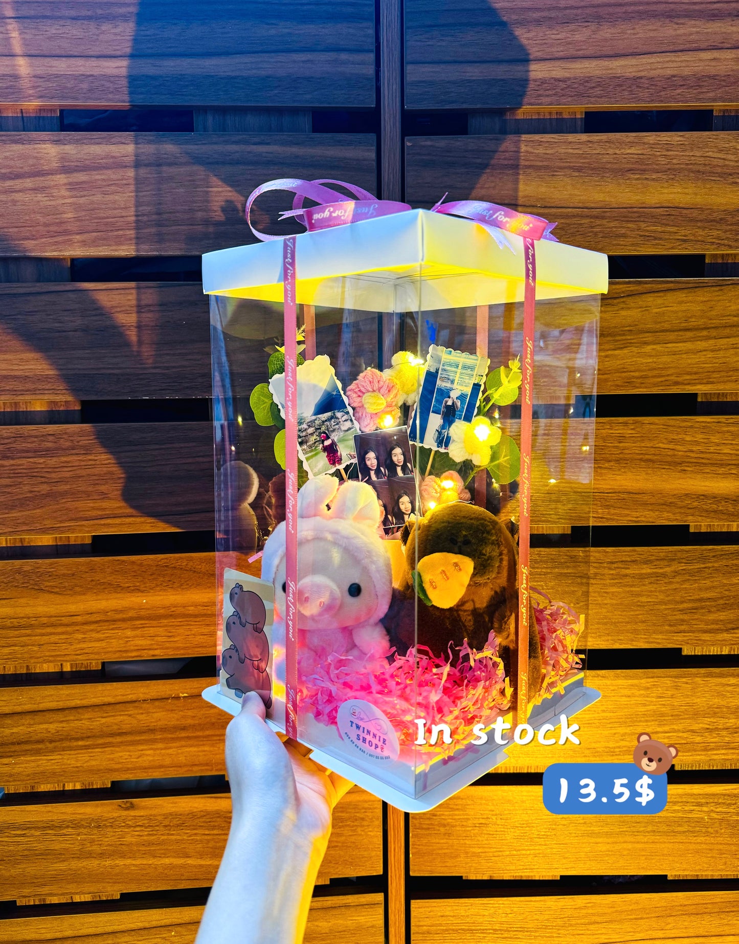KCB | Keychain couple photo flower box