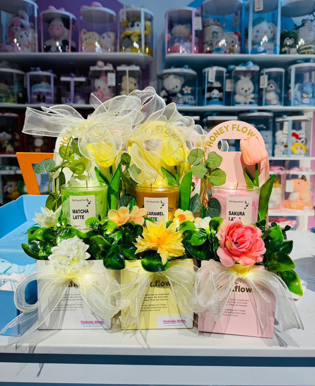 CD | Latte candle flower set