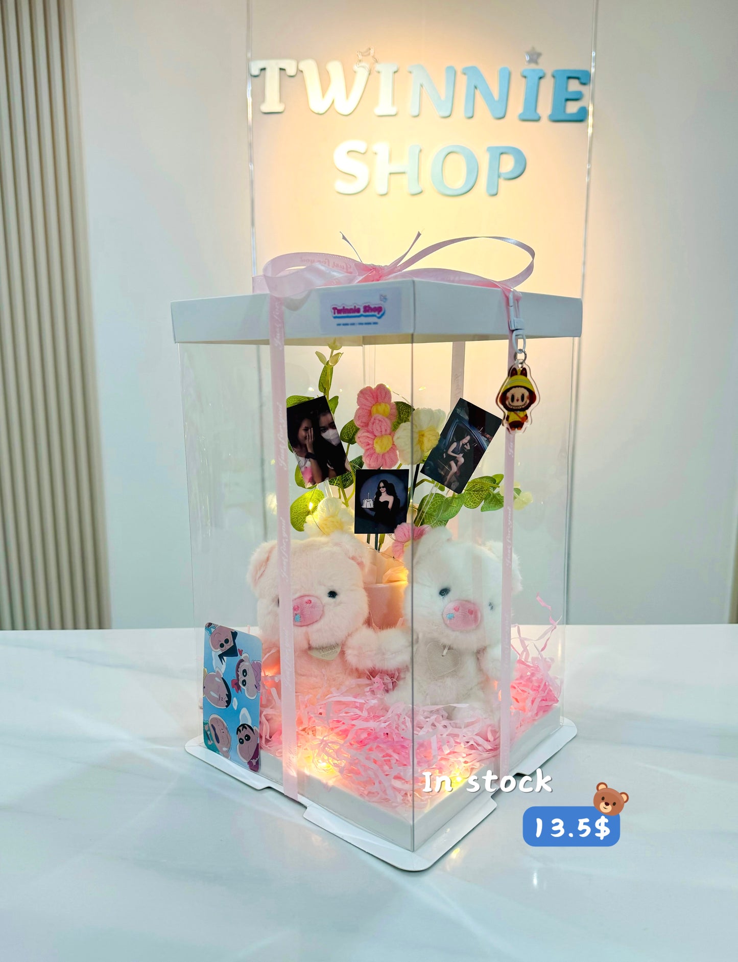 KCB | Couple keychain photo flower set