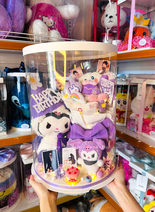 FWB | Kuromi purple flower big set