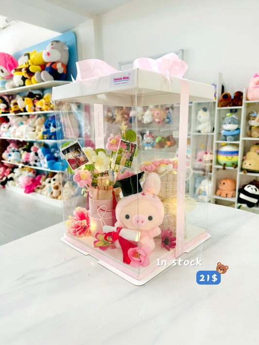 GRA | Pig graduate flower set