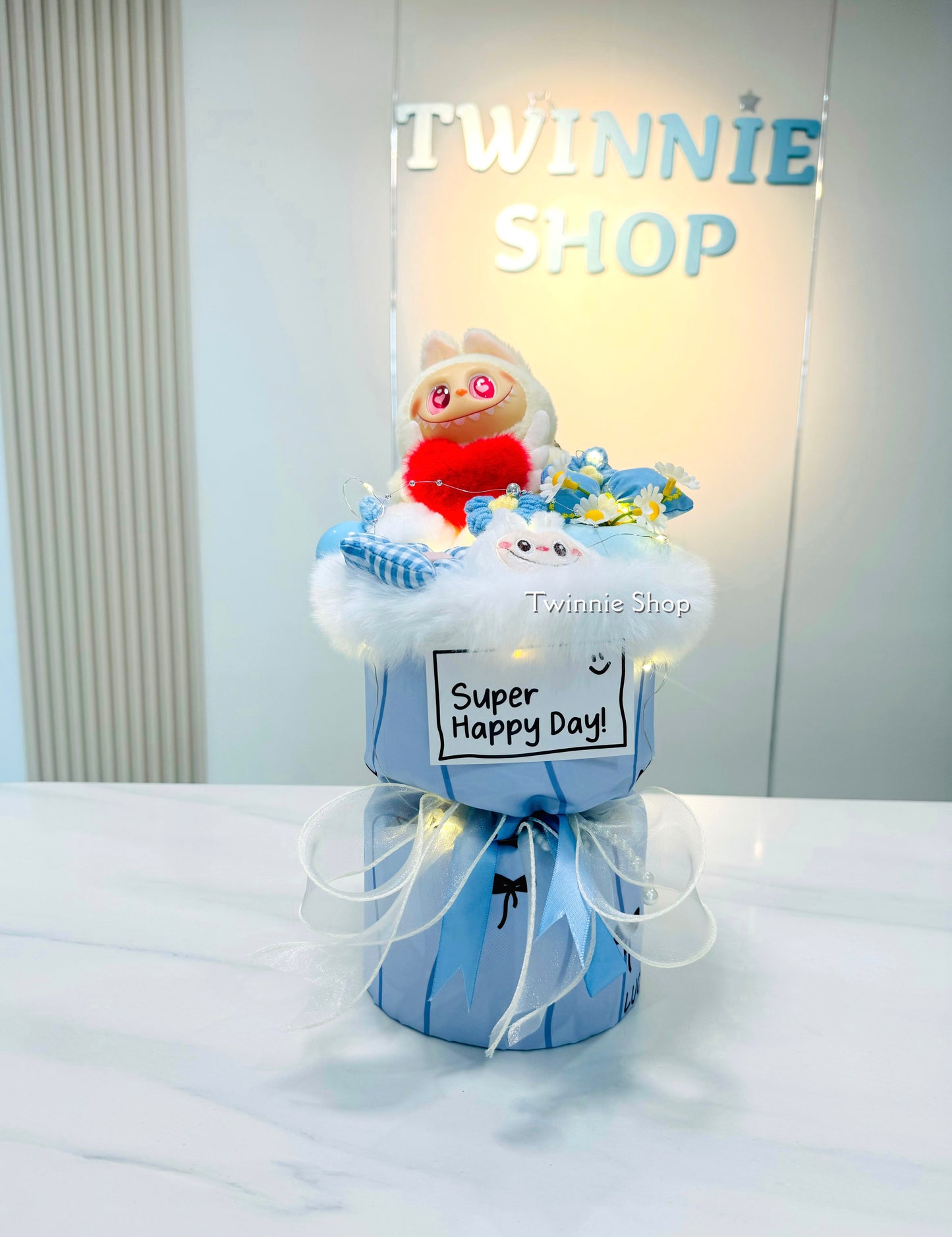 FW | Labubu blue flower bunch