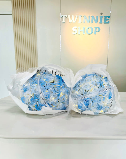 FW | Blue rose flower bunch