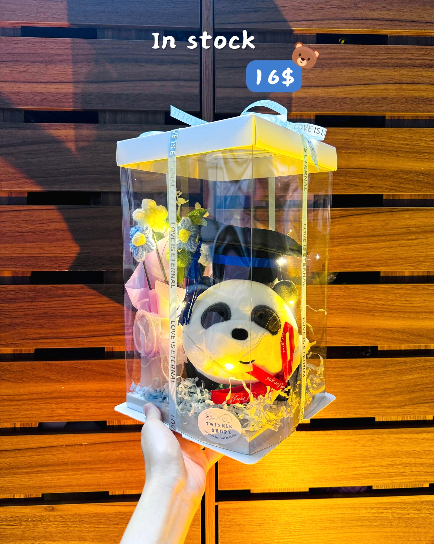 GRA | Panda graduate flower set