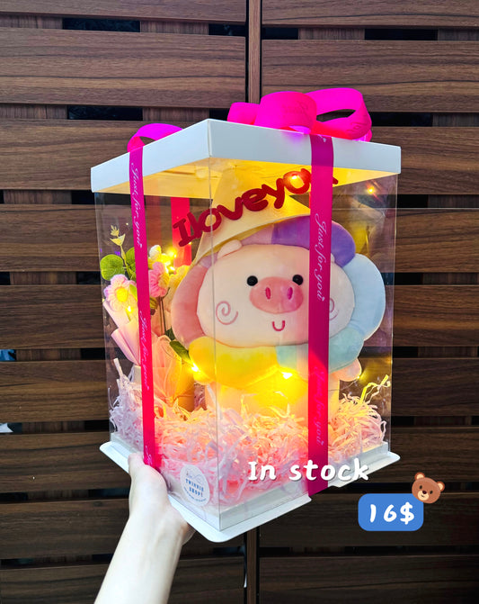 ILY | Rainbow pig I love you set