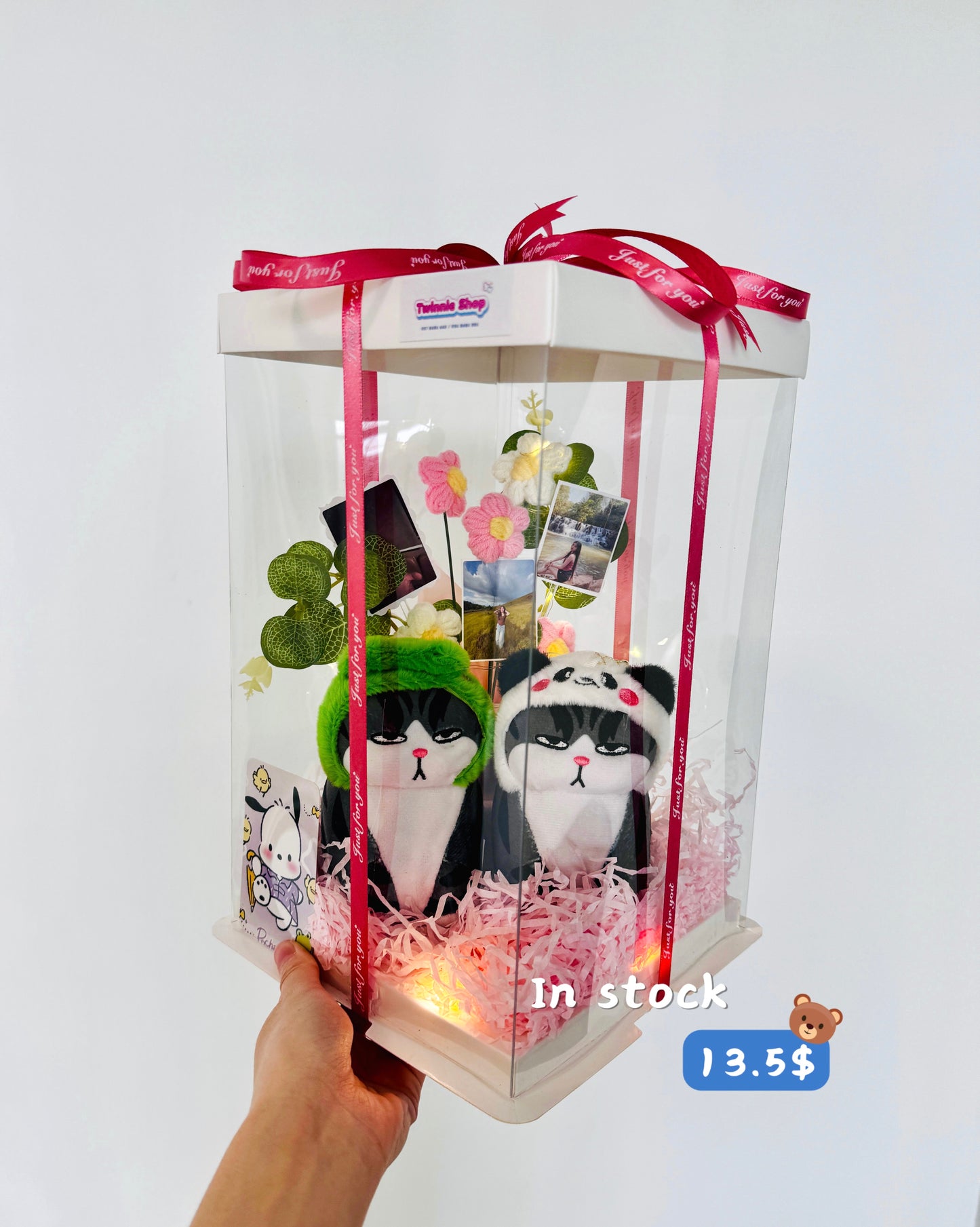 KCB |couple cat keychain photo set