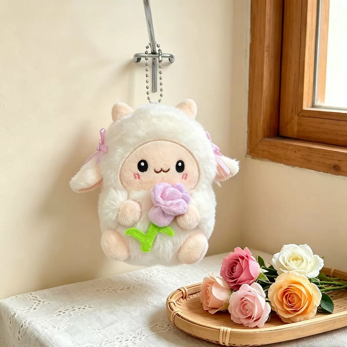 KEY | Flower sheep keychain