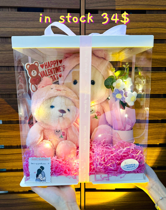 VLT | Pink bear valentine set