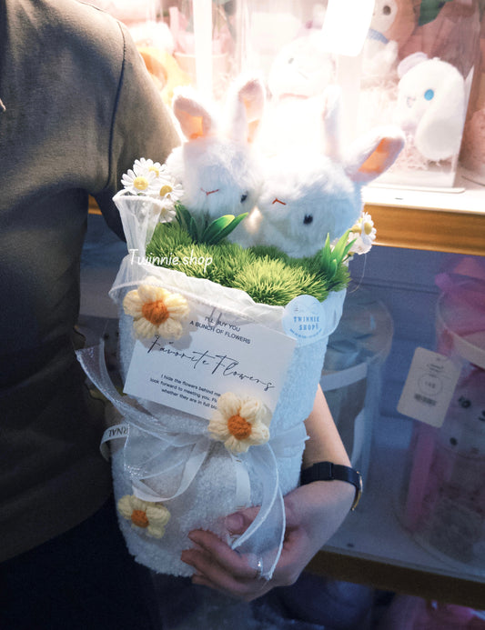 FW | Rabbit couple flower bunch