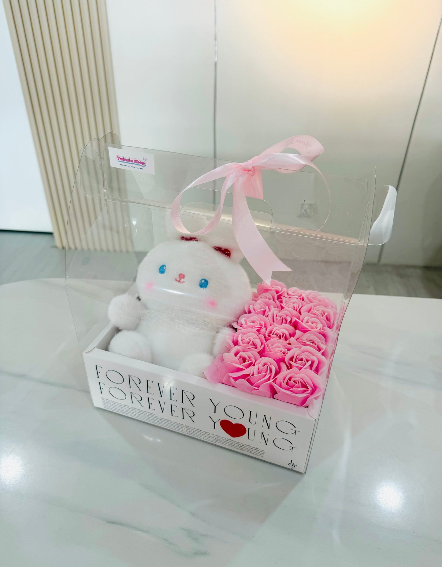 RB | Bunny pink rose gift set