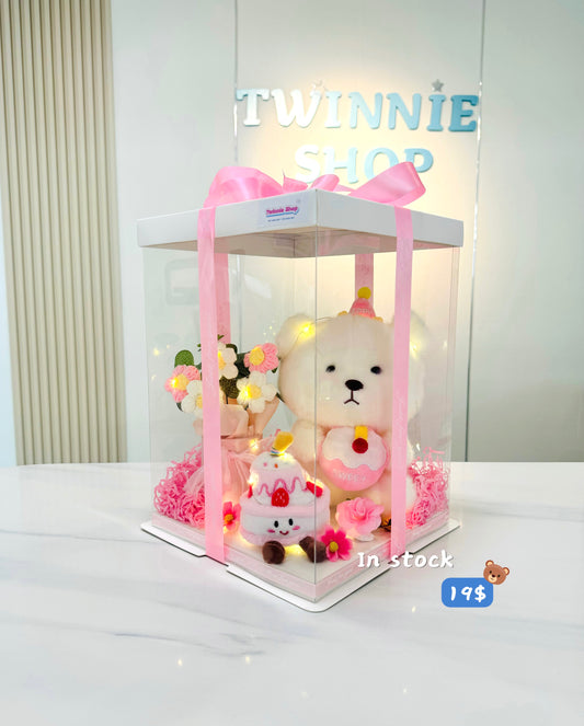 SRBM | Pink bear mix cake set