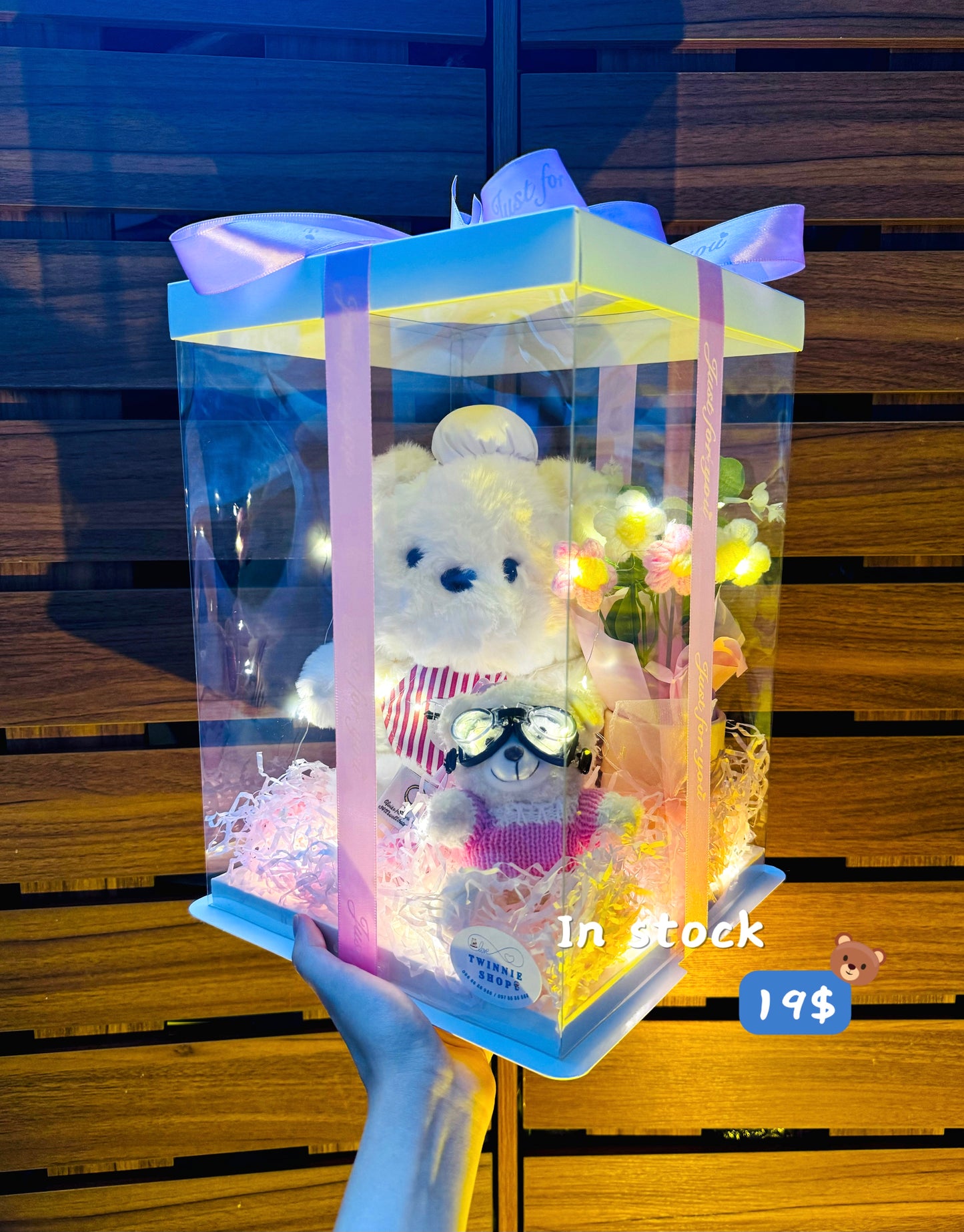 SRBM | White teddy bear set