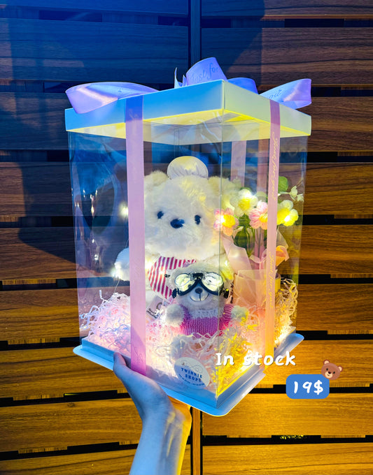 SRBM | White teddy bear set