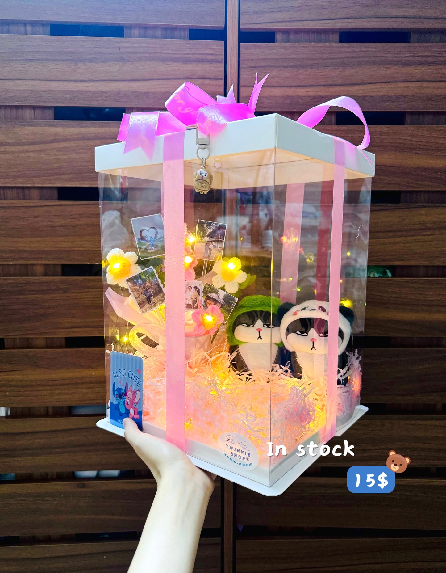 KCB | Couple keychain cat flower set