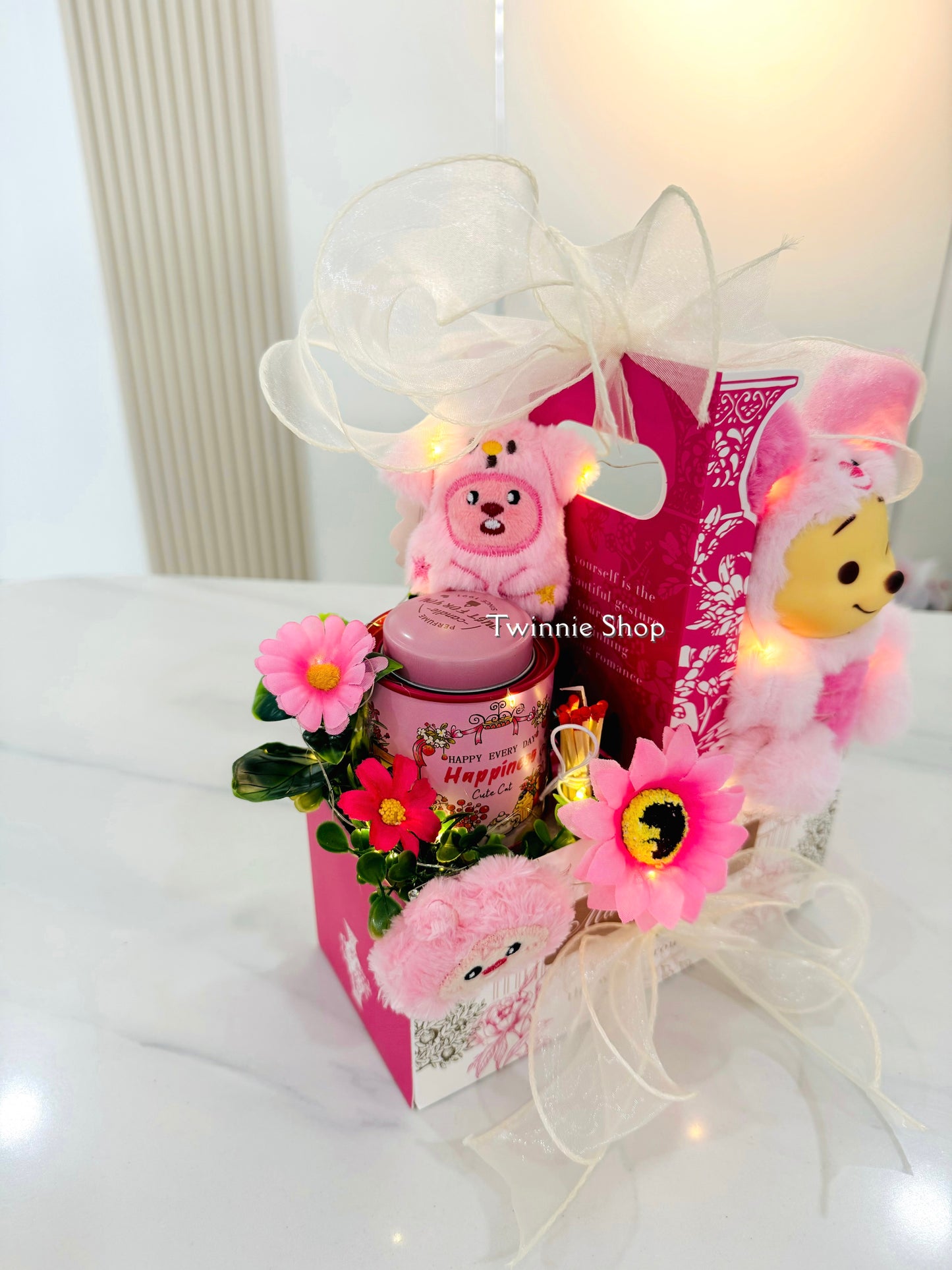 CD | Pink candle flower set