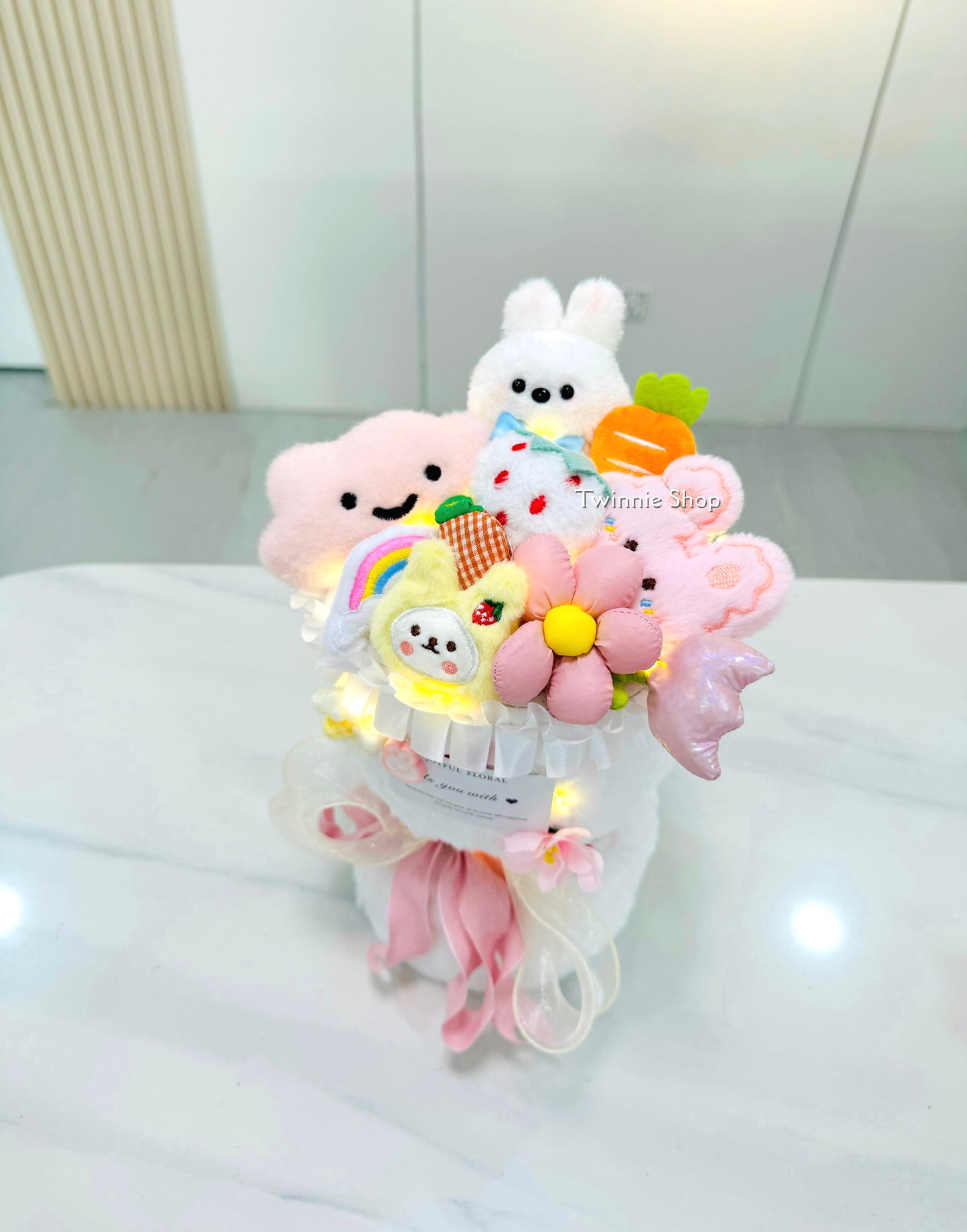 FW | White pink bunny bunch