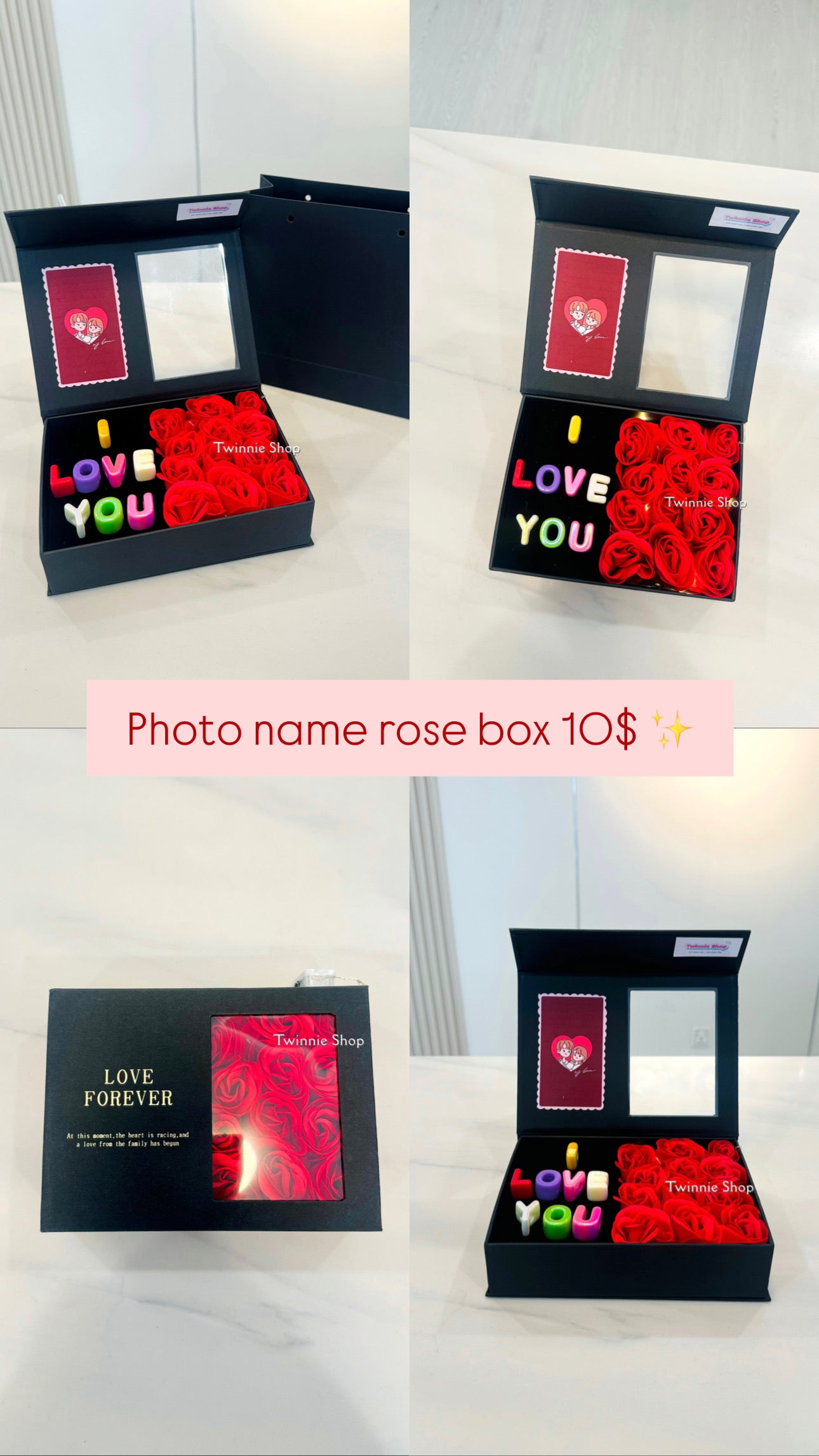 FWB | rose photo name gift box