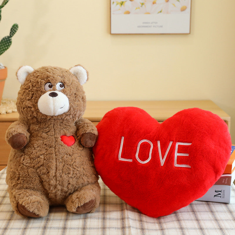 BT | Heart brown Bear teddy