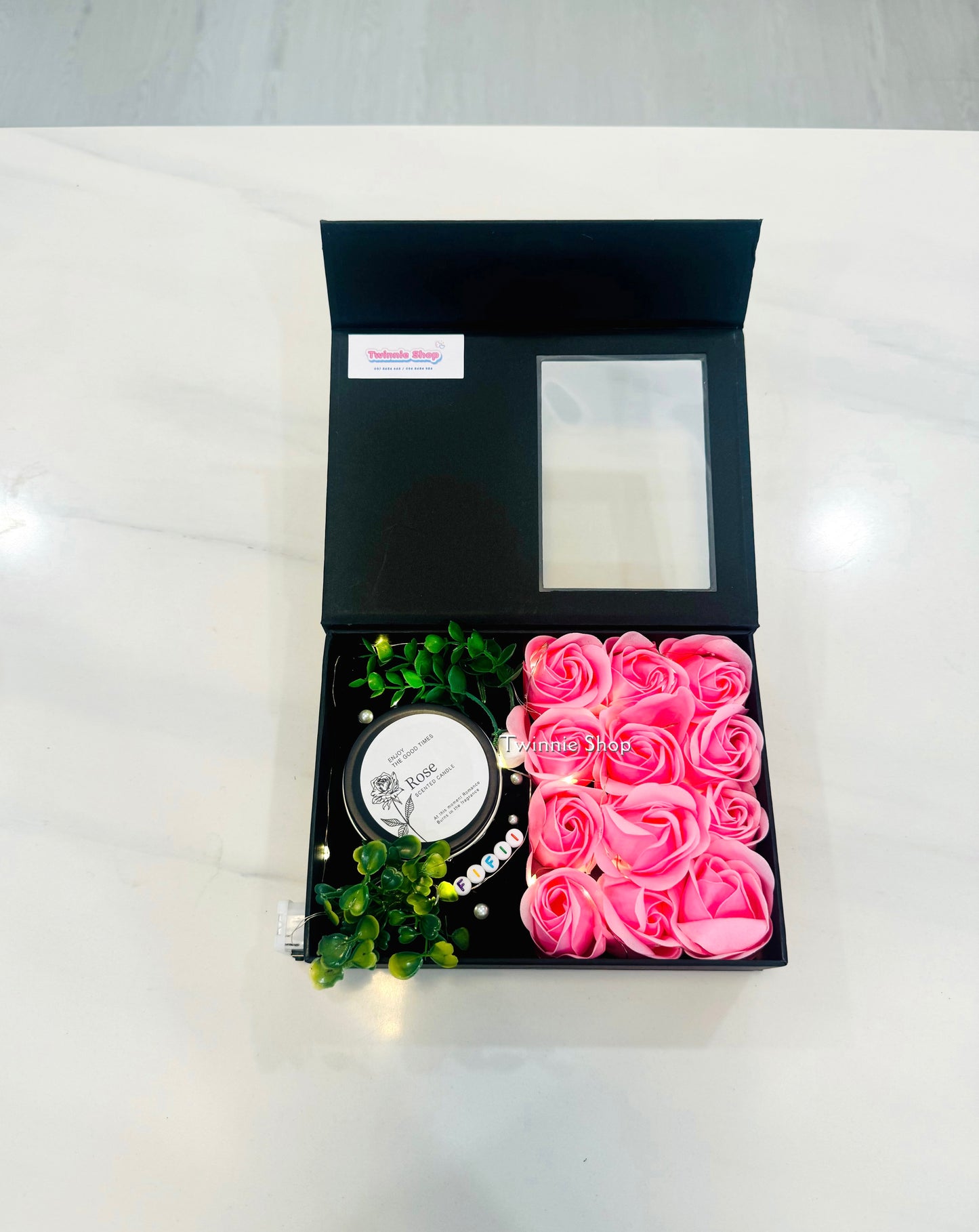 CD | Candle rose black garden box