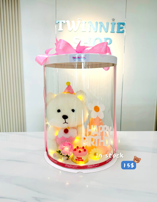 SRBBD | Pink bear birthday set