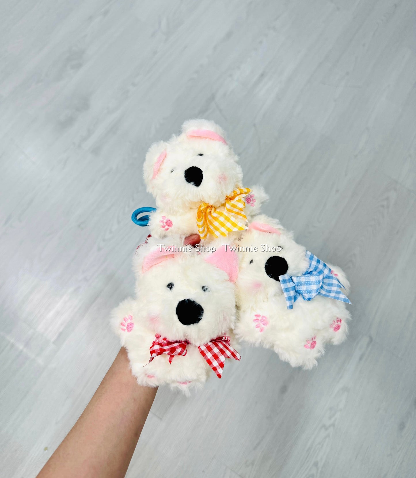 Mg | Ribbon puppy keychain