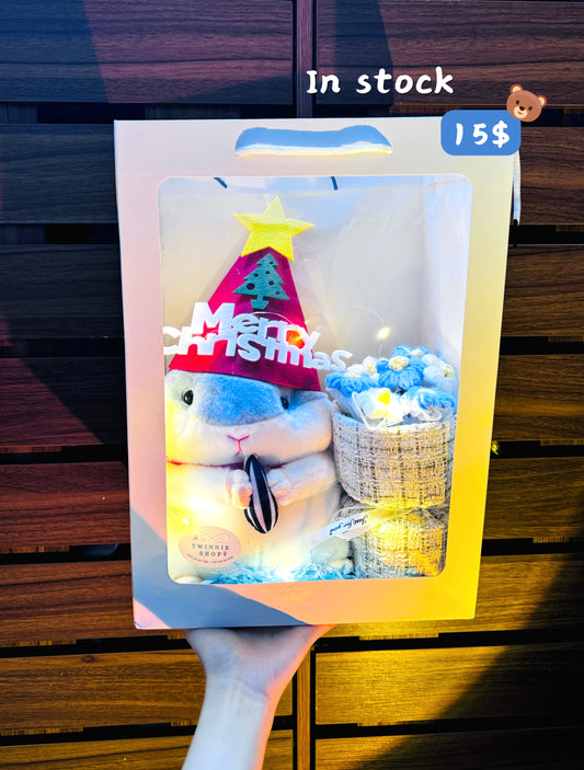Xmas | Blue hamster gift bag